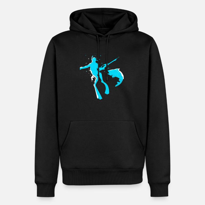 Pêche Harpon - Sweat à capuche Premium bio Homme - noir