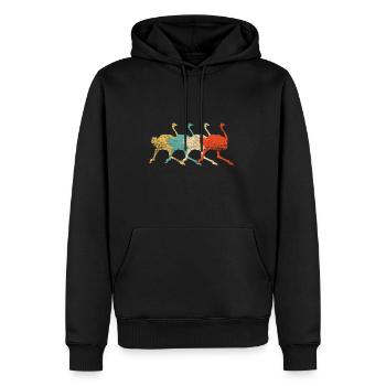Strauß - Männer Premium Bio Hoodie - Schwarz - Vorne - Nico (187cm)