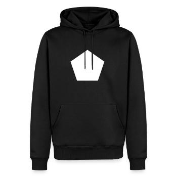 Fünfeck Pentagon Symbol Logo Zeichen Geschenk - Männer Premium Bio Hoodie - Schwarz - Vorne - Nico (187cm)