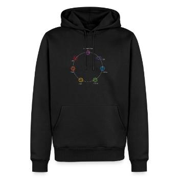 Yoga Sprüche shirt Geschenk Yoganer Yoga Trainer - Männer Premium Bio Hoodie - Schwarz - Vorne - Nico (187cm)