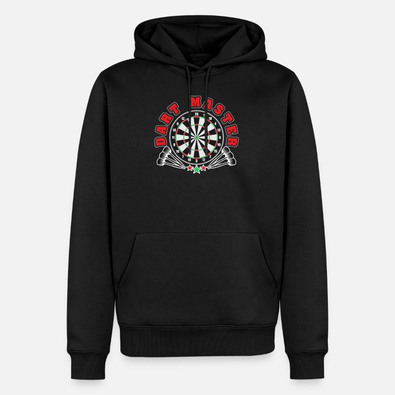 Fléchettes Fléchettes fléchettes - Sweat à capuche Premium bio Homme - noir