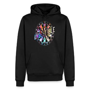 Fléchettes Fléchettes fléchettes - Sweat à capuche Premium bio Homme - noir - Devant - Nico (187cm)
