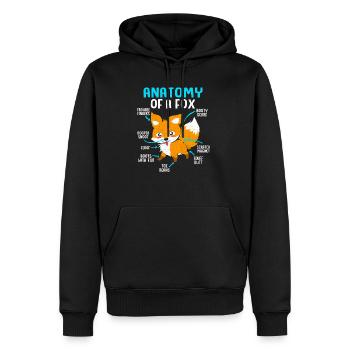 Fox - Men’s Premium Organic Hoodie - black - Front - Nico (187cm)
