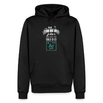 Chimie Chimiste Dire Blagues Cadeau Argon - Sweat à capuche Premium bio Homme - noir - Devant - Nico (187cm)