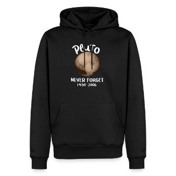Cadeau Pluto Never Forget Astronomy Planet 9 - Sweat à capuche Premium bio Homme - noir - Devant - Nico (187cm)