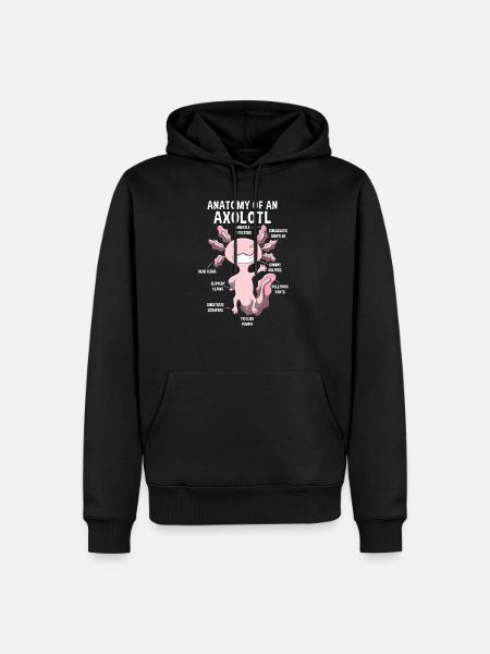 Anatomi af en Axolotl lærer gave - Herre Premium økologisk hoodie - sort