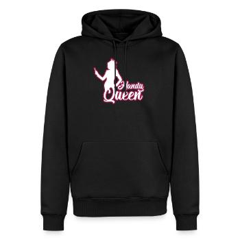 HANDY QUEEN - Männer Premium Bio Hoodie - Schwarz - Vorne - Nico (187cm)
