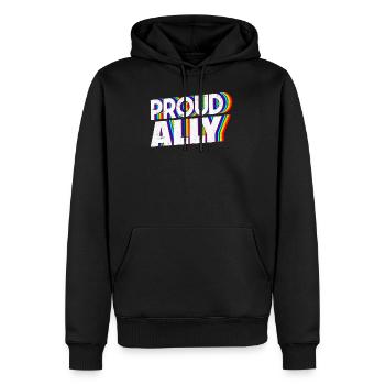 Fier allié - Sweat à capuche Premium bio Homme - noir - Devant - Nico (187cm)