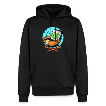 Sushi - Sweat à capuche Premium bio Homme - noir - Devant - Nico (187cm)
