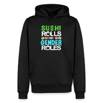 Sushi Go Riz Japon Tokyo Miso Nigiri Maki Udon - Sweat à capuche Premium bio Homme - noir - Devant - Nico (187cm)