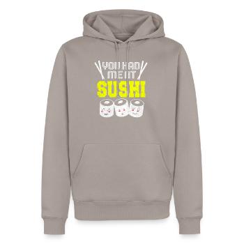 Sushi Go Reis Japan Tokio Miso Nigiri Maki Udon - Männer Premium Bio Hoodie - Taupe - Vorne - Nico (187cm)