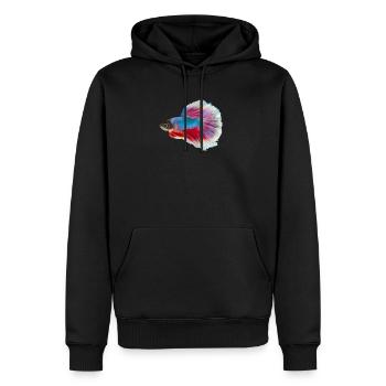 Bunter Betta Siamesischer Kampffisch Geschenk - Männer Premium Bio Hoodie - Schwarz - Vorne - Nico (187cm)