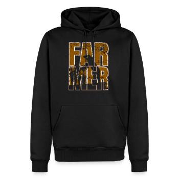 Bauer Landwirt Farmer Bauernhof Farm Geschenk - Männer Premium Bio Hoodie - Schwarz - Vorne - Nico (187cm)
