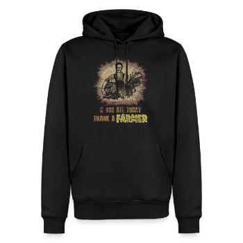 Farmer Farmer Farmer Farm Farm cadeau - Sweat à capuche Premium bio Homme - noir - Devant - Nico (187cm)