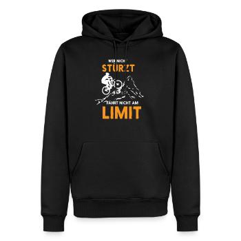 Who does not crash mountain bike gift - Men’s Premium Organic Hoodie - black - Front - Nico (187cm)