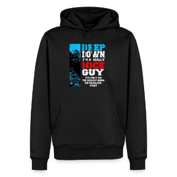 Taucher Geschenk Lustig Diving Tauchen Sport Meer - Männer Premium Bio Hoodie - Schwarz - Vorne - Nico (187cm)