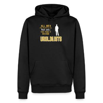 Funny Urologist T Shirt - Männer Premium Bio Hoodie - Schwarz - Vorne - Nico (187cm)