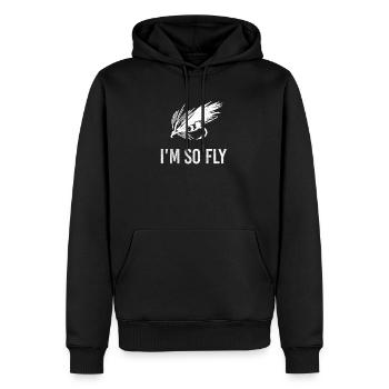 I'm So Fly Fliegenfischen Haken Fliegen Fischer Ge - Männer Premium Bio Hoodie - Schwarz - Vorne - Nico (187cm)