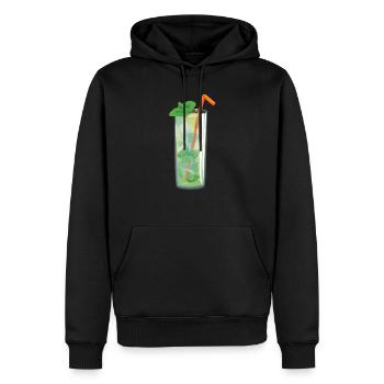 Eistee Ice Tea Glas - Männer Premium Bio Hoodie - Schwarz - Vorne - Nico (187cm)