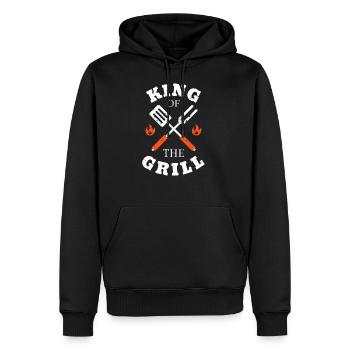 Grill Barbecue Grill King Cadeau Grillmeister - Sweat à capuche Premium bio Homme - noir - Devant - Nico (187cm)