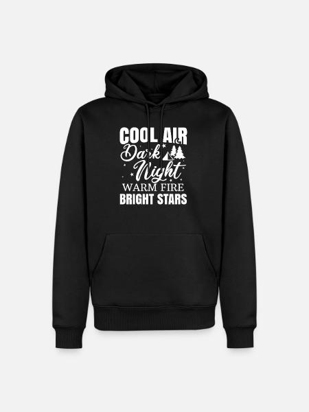 Camping - Männer Premium Bio Hoodie - Schwarz