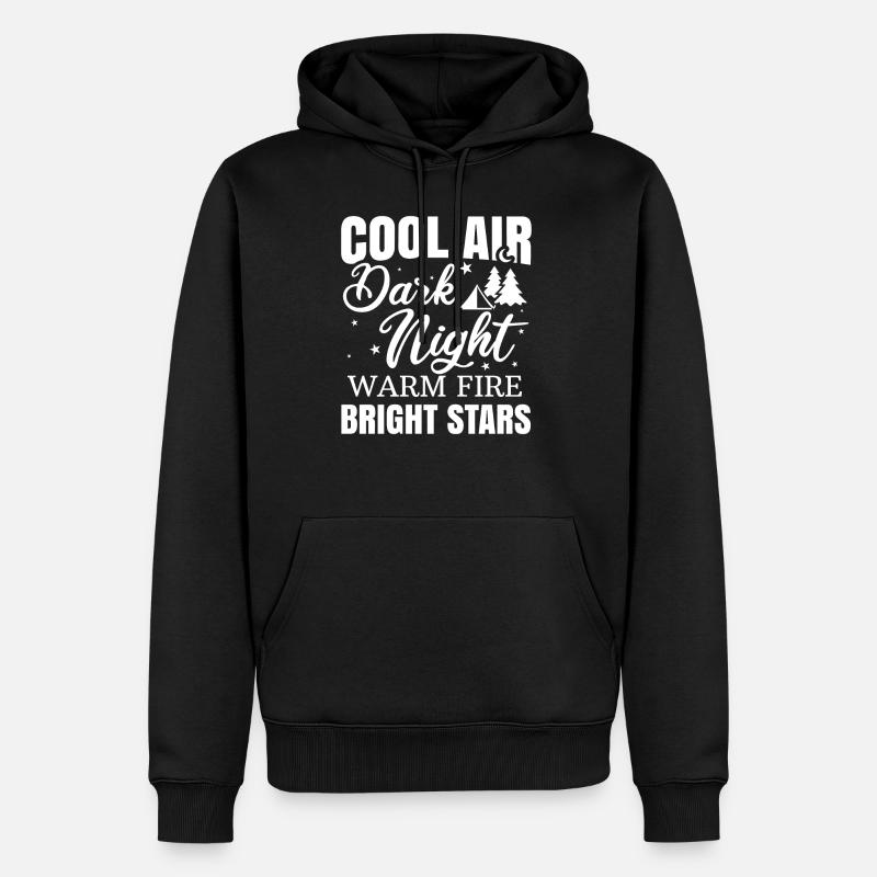 camping - Sweat à capuche Premium bio Homme - noir