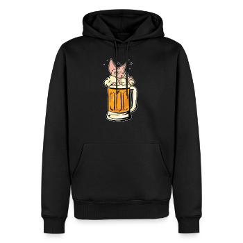 Bier Alkohol Lustig Geschenk - Männer Premium Bio Hoodie - Schwarz - Vorne - Nico (187cm)