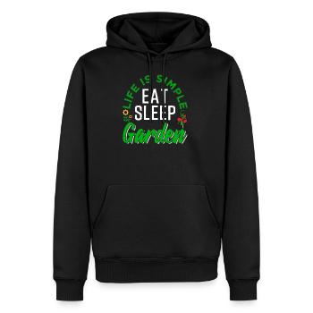 Gartenarbeit Grüner Daumen - Männer Premium Bio Hoodie - Schwarz - Vorne - Nico (187cm)