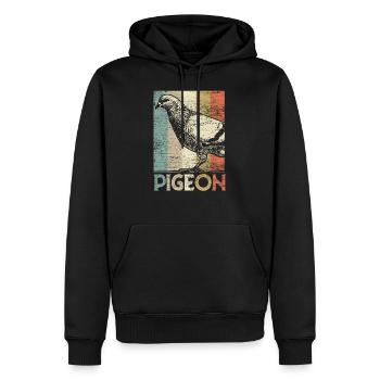 Taube Brieftaube - Männer Premium Bio Hoodie - Schwarz - Vorne - Nico (187cm)