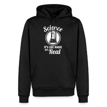 Science Scientist Science - Men’s Premium Organic Hoodie - black - Front - Nico (187cm)