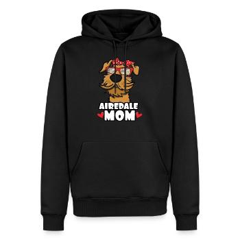 Airedale Hund Mutter Mama Hundebesitzer Geschenk - Männer Premium Bio Hoodie - Schwarz - Vorne - Nico (187cm)