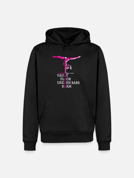 Ginnastica Cavalletto Ginnastica Ginnastica Artistica Ginnastica Regalo - Felpa con cappuccio ecologica premium da uomo - nero