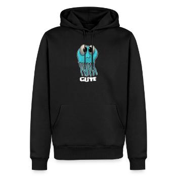 Méduse mer océan piqûre gift cadeau - Sweat à capuche Premium bio Homme - noir - Devant - Nico (187cm)