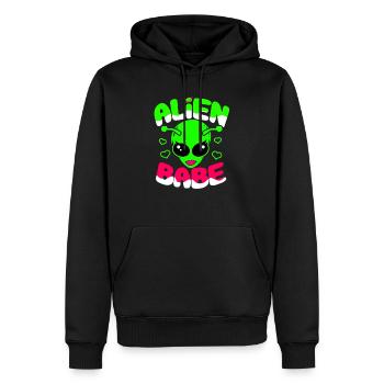 Aliens Geschenk Ufo Außerirdisch Space Mars Kosmos - Männer Premium Bio Hoodie - Schwarz - Vorne - Nico (187cm)