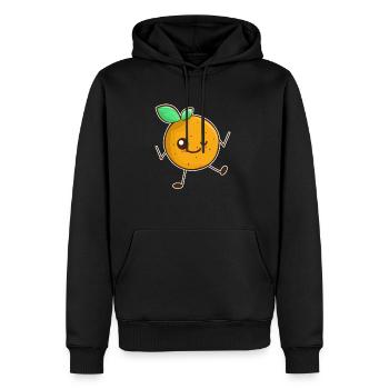 Orange Cartoon Comic Chibi Manga Anime Geschenk - Männer Premium Bio Hoodie - Schwarz - Vorne - Nico (187cm)