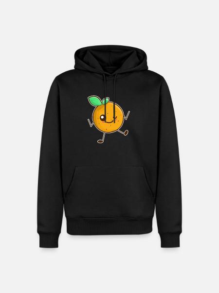 Orange Cartoon Comic Chibi Manga Anime Gift - Men’s Premium Organic Hoodie - black