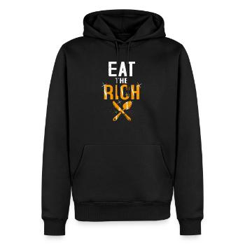 Kommunismus - Männer Premium Bio Hoodie - Schwarz - Vorne - Nico (187cm)
