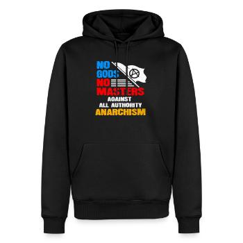Kommunismus - Männer Premium Bio Hoodie - Schwarz - Vorne - Nico (187cm)