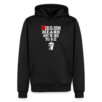 Kommunismus - Männer Premium Bio Hoodie - Schwarz - Vorne - Nico (187cm)