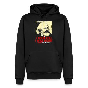 Kommunismus - Männer Premium Bio Hoodie - Schwarz - Vorne - Nico (187cm)