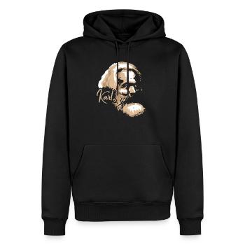 Communisme Lénine Marx Lutte des classes social - Sweat à capuche Premium bio Homme - noir - Devant - Nico (187cm)