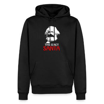 Communisme Lénine Marx Lutte des classes social - Sweat à capuche Premium bio Homme - noir - Devant - Nico (187cm)