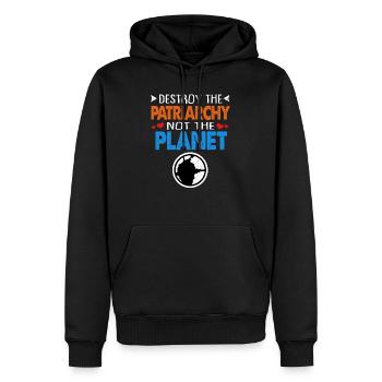 Jour de la Terre - Sweat à capuche Premium bio Homme - noir - Devant - Nico (187cm)
