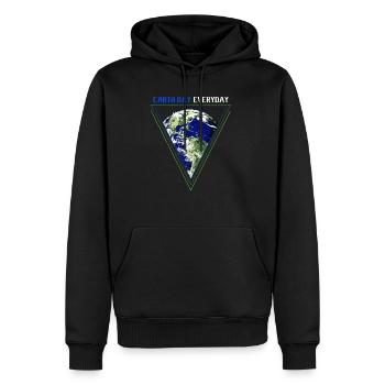 Jour de la Terre - Sweat à capuche Premium bio Homme - noir - Devant - Nico (187cm)