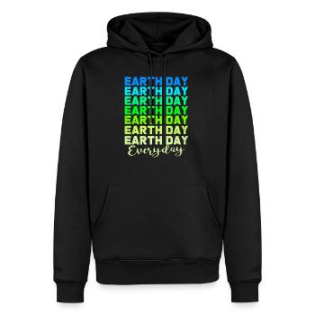 Jour de la Terre - Sweat à capuche Premium bio Homme - noir - Devant - Nico (187cm)