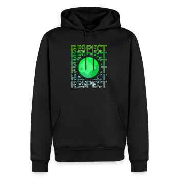 Jour de la Terre - Sweat à capuche Premium bio Homme - noir - Devant - Nico (187cm)