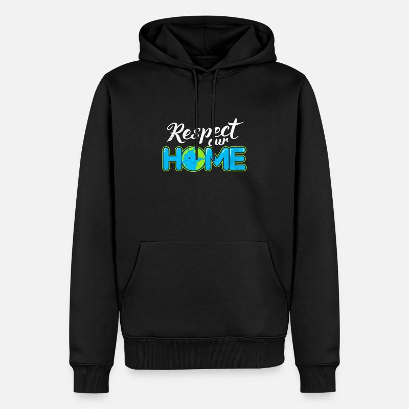 Jour de la Terre - Sweat à capuche Premium bio Homme - noir