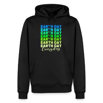 Changement climatique Earth Day Protection de l’environnement Bio Terre - Sweat à capuche Premium bio Homme - noir - Devant - Nico (187cm)