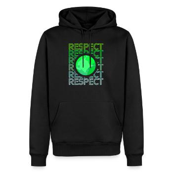 Changement climatique Earth Day Protection de l’environnement Bio Terre - Sweat à capuche Premium bio Homme - noir - Devant - Nico (187cm)