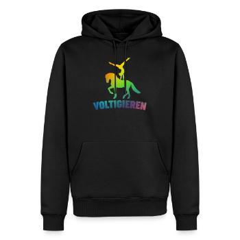 Voltigieren - Männer Premium Bio Hoodie - Schwarz - Vorne - Nico (187cm)
